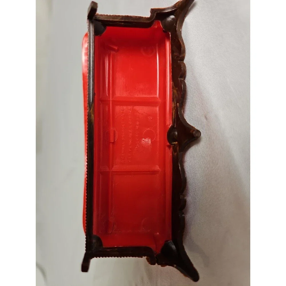 Vintage Renwal Dollhouse Red Sofa Couch No. 73 Mid Century Plastic Furniture